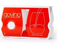 זוג כוסות יין מפלסטיק איכותי  340 מ"ל